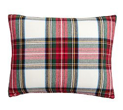 Stewart Plaid Flannel Reversible Comforter Sham | Pottery Barn (US)
