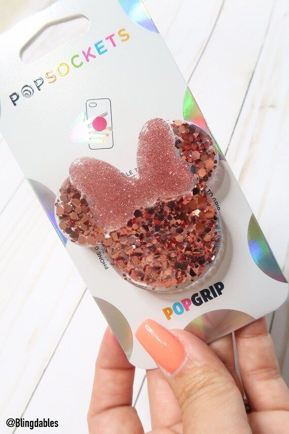 Minnie Inspired Glitter Resin Popsockets® - Etsy | Etsy (US)