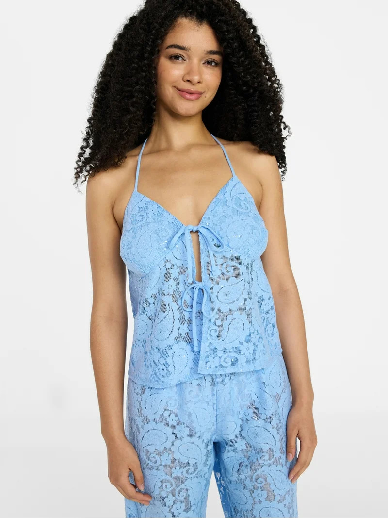 No Boundaries Lace Tank Swim Coverup, Women's XXS-XXL | Walmart (US)