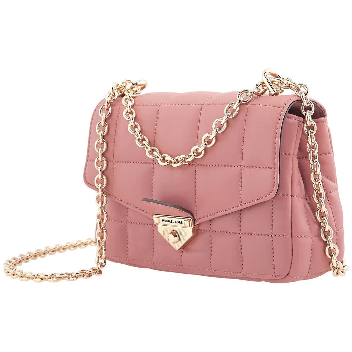 Michael Kors Ladies SoHo Small Quilted Leather Shoulder Bag - Rose | Walmart (US)