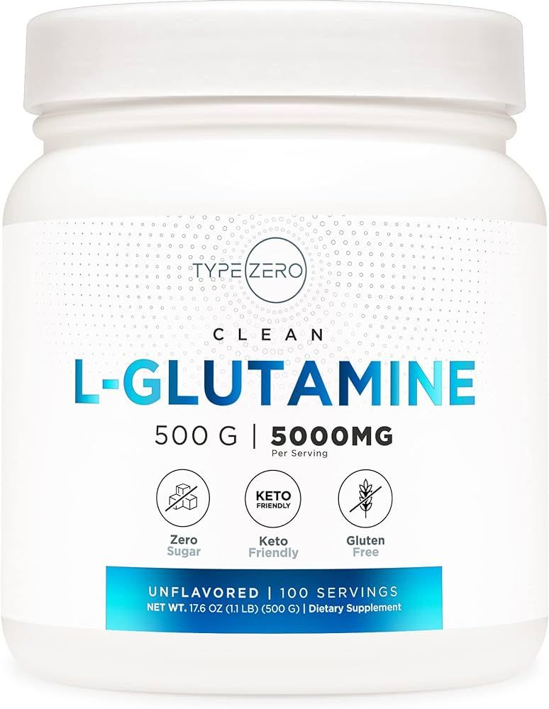 Type Zero 5X Strength L Glutamine Powder (500G) 3-Month Supply Pure L-Glutamine Supplement - Vega... | Amazon (US)