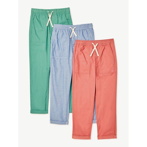 Free Assembly Boys Dock Pants, 3-Pack, Sizes 4-18 - Walmart.com | Walmart (US)