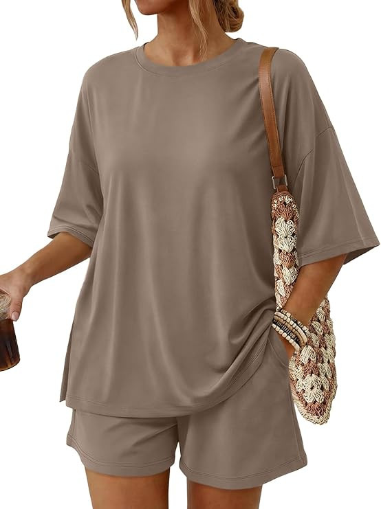 Trendy Queen Women's 2 Piece Summer Matching Set Lounge Wear with Pockets | Amazon (US)
