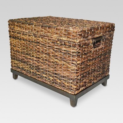 18"x18" Wicker Large Storage Trunk Dark Global Brown - Threshold™ | Target