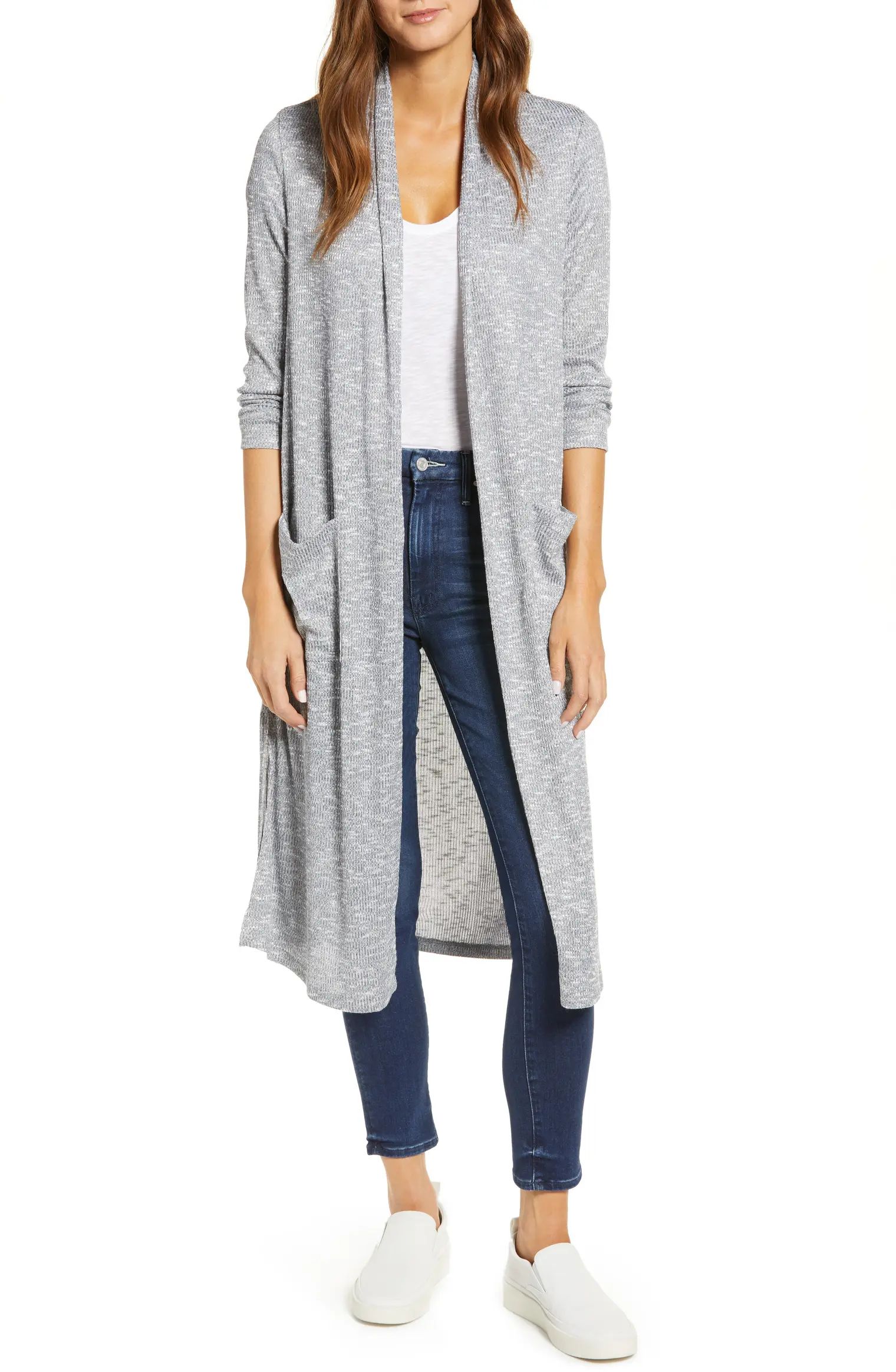 Ribbed Knit Long Cardigan | Nordstrom