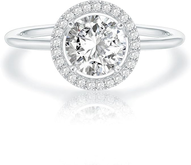 Swarovski Crystal 14K White Gold Plated Birthstone Rings | Rings for Women | Amazon (US)