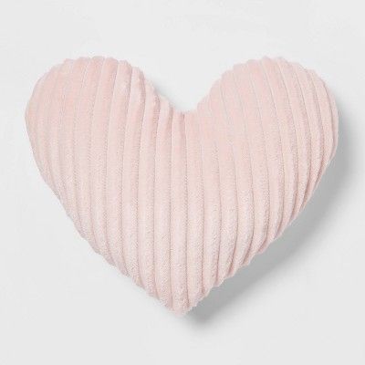 Ribbed Plush Valentine's Day Heart Throw Pillow - Spritz™ | Target