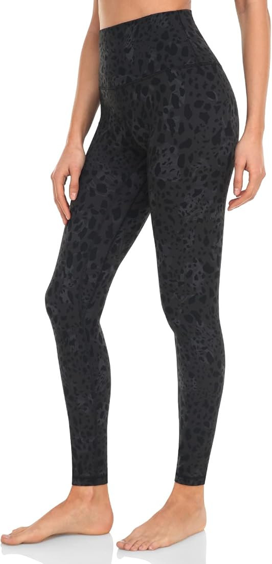 HeyNuts Essential Full Length Yoga Leggings, Women's High Waisted Workout Compression Pants 28'' | Amazon (US)