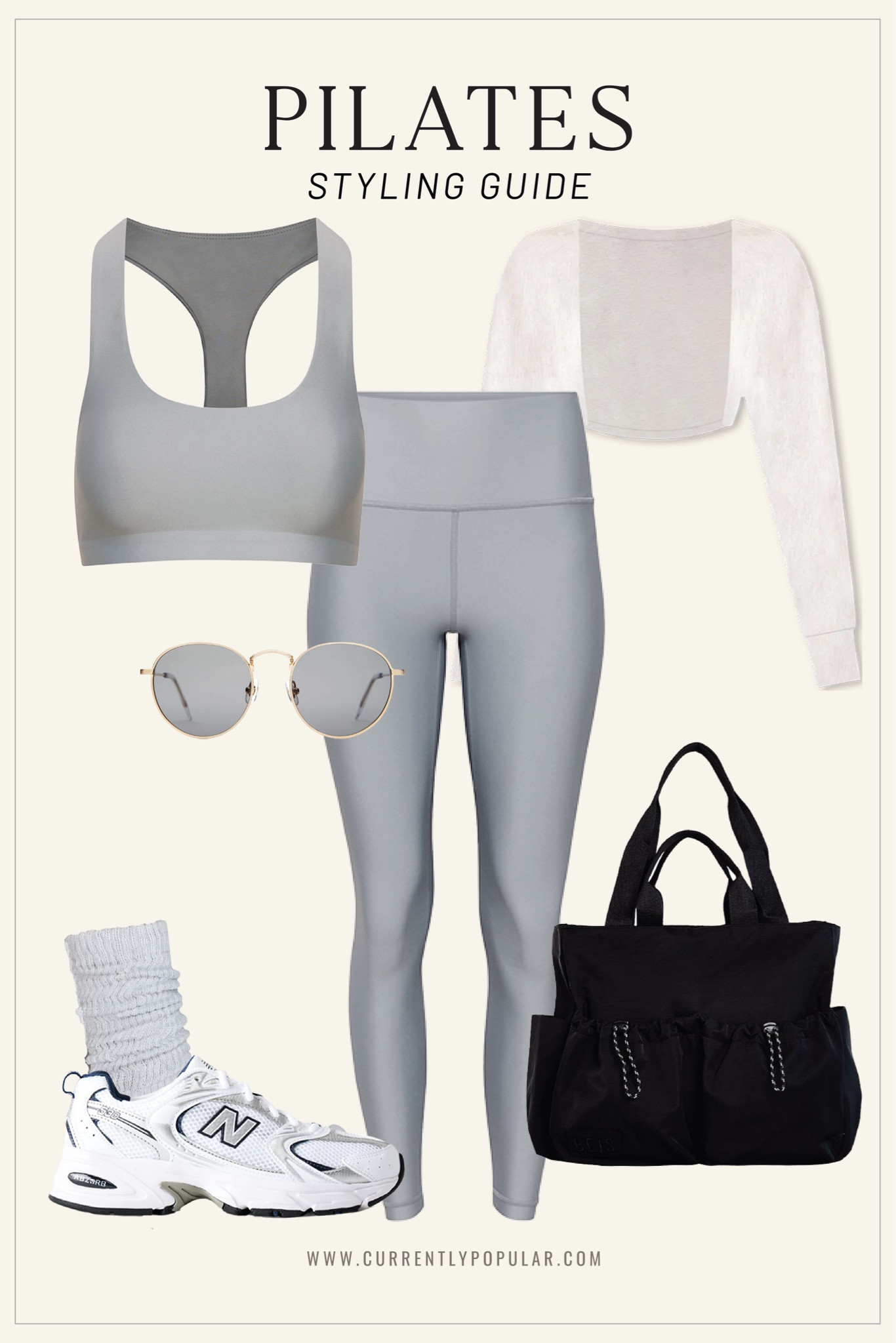 Metallic Pilates Outfit 🩶 

#LTKstyletip #LTKActive #LTKitbag