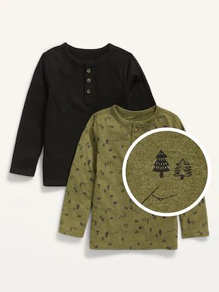 Unisex Long-Sleeve Henley T-Shirt 2-Pack for Toddler | Old Navy (US)