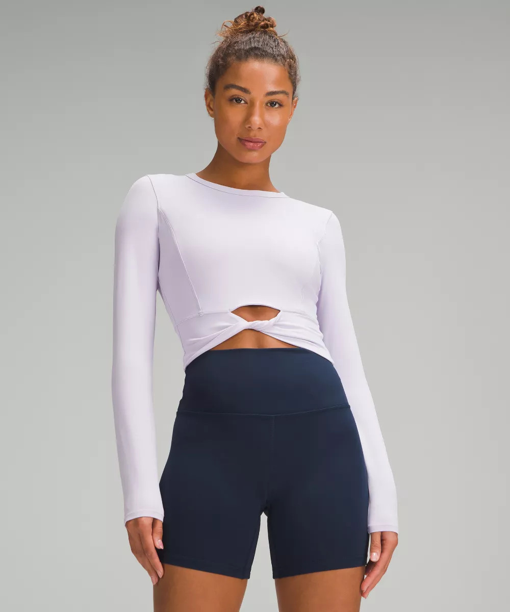 Cropped Nulu Twist-Hem Long-Sleeve Shirt | lululemon (AU)