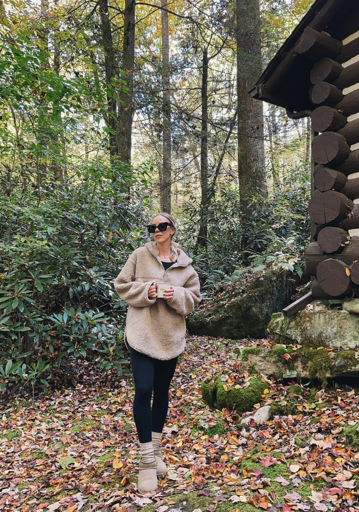 Cozy fall travel look, cabin style, fleece jacket, casual outfits over 40

#LTKSeasonal #LTKTravel #LTKOver40