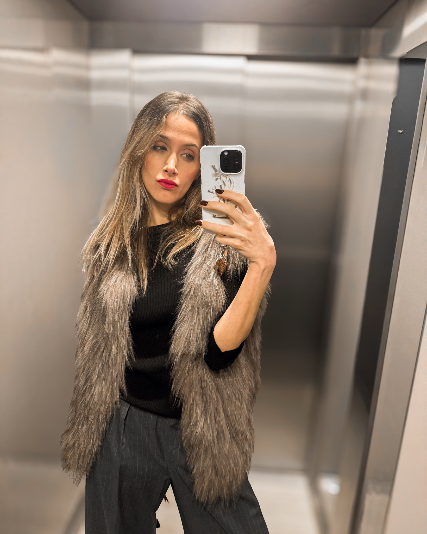 Elevator-to-dinner look: black knit + tailored trousers, finished with a faux-fur vest for instant polish and warmth. Perfect for chilly Paris nights.

black knit top, tailored trousers, faux fur vest, winter evening outfit, Paris chic, minimalist look, neutral palette, elevated basics, layering

#LTKSeasonal #LTKStyleTip #ParisStyle #WinterOutfit #FauxFur 

#LTKpartywear #LTKfestive #LTKwinter