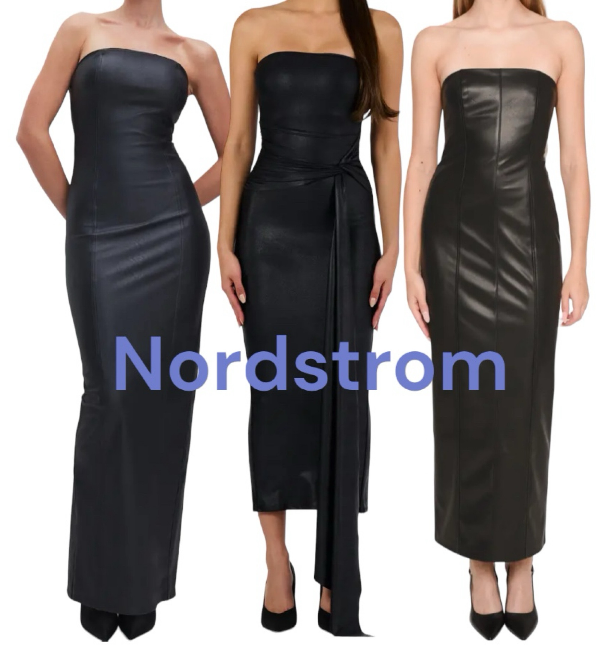 Faux leather midi strapless dress 
Wedding guest look
Spring and fall wedding guest! Affordable 

#LTKwedding #LTKGala #LTKSeasonal