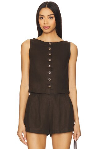 FAITHFULL THE BRAND Elia Top in Coffee from Revolve.com | Revolve Clothing (Global)