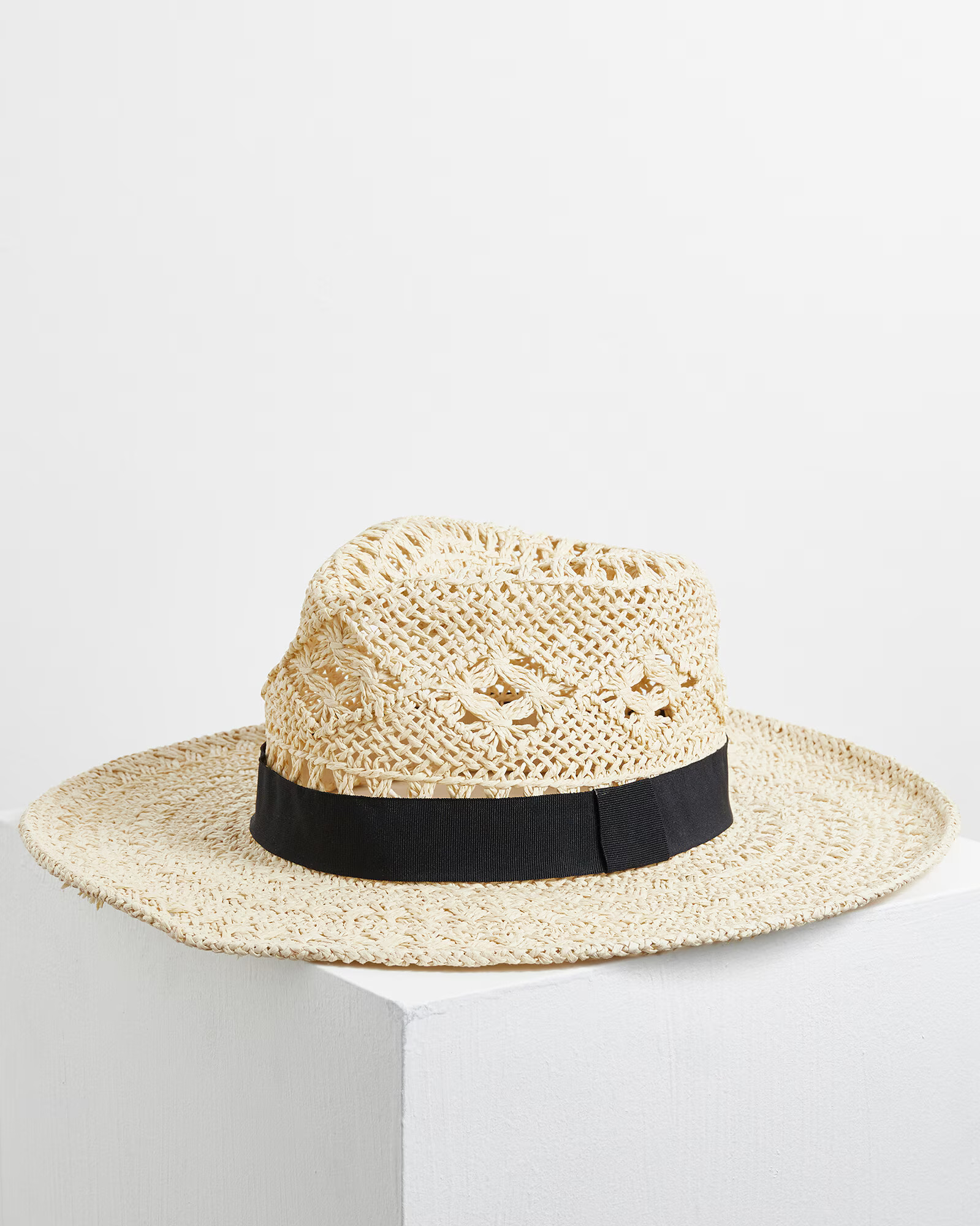 Cowboy Fedora Cutout Straw Hat | Oliver Bonas | Oliver Bonas (Global)