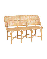 54.75x34.5 Flore Woven Rattan Bistro Bench | TJ Maxx