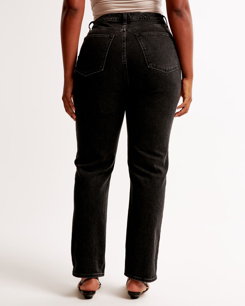 Curve Love Ultra High Rise Ankle Straight Jean | Abercrombie & Fitch (US)