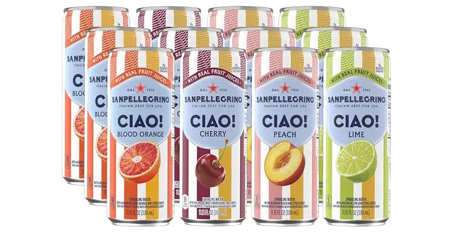 San Pellegrino Ciao 4 Flavor Variety- 3 of Each Flavor- 12 Pack | Amazon (US)