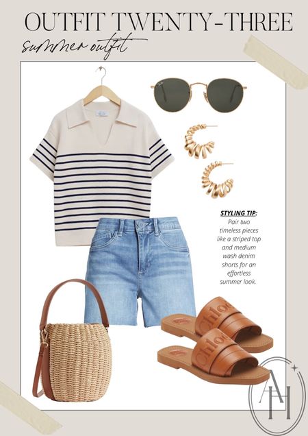 Pretty striped top and denim shorts perfect for an everyday summer look! 

#LTKSeasonal #LTKFind #LTKstyletip