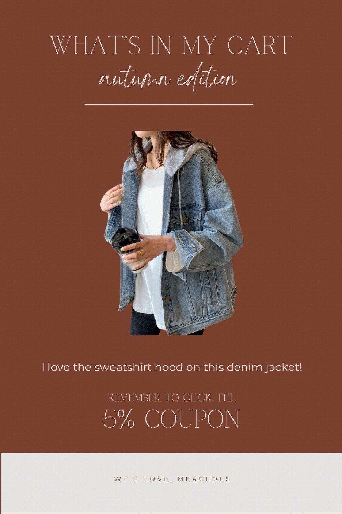 The perfect denim jacket for fall! The sweatshirt god is so cute and casual. Don’t forget to clip the 5% off coupon! 

#LTKSeasonal #LTKFindsUnder50