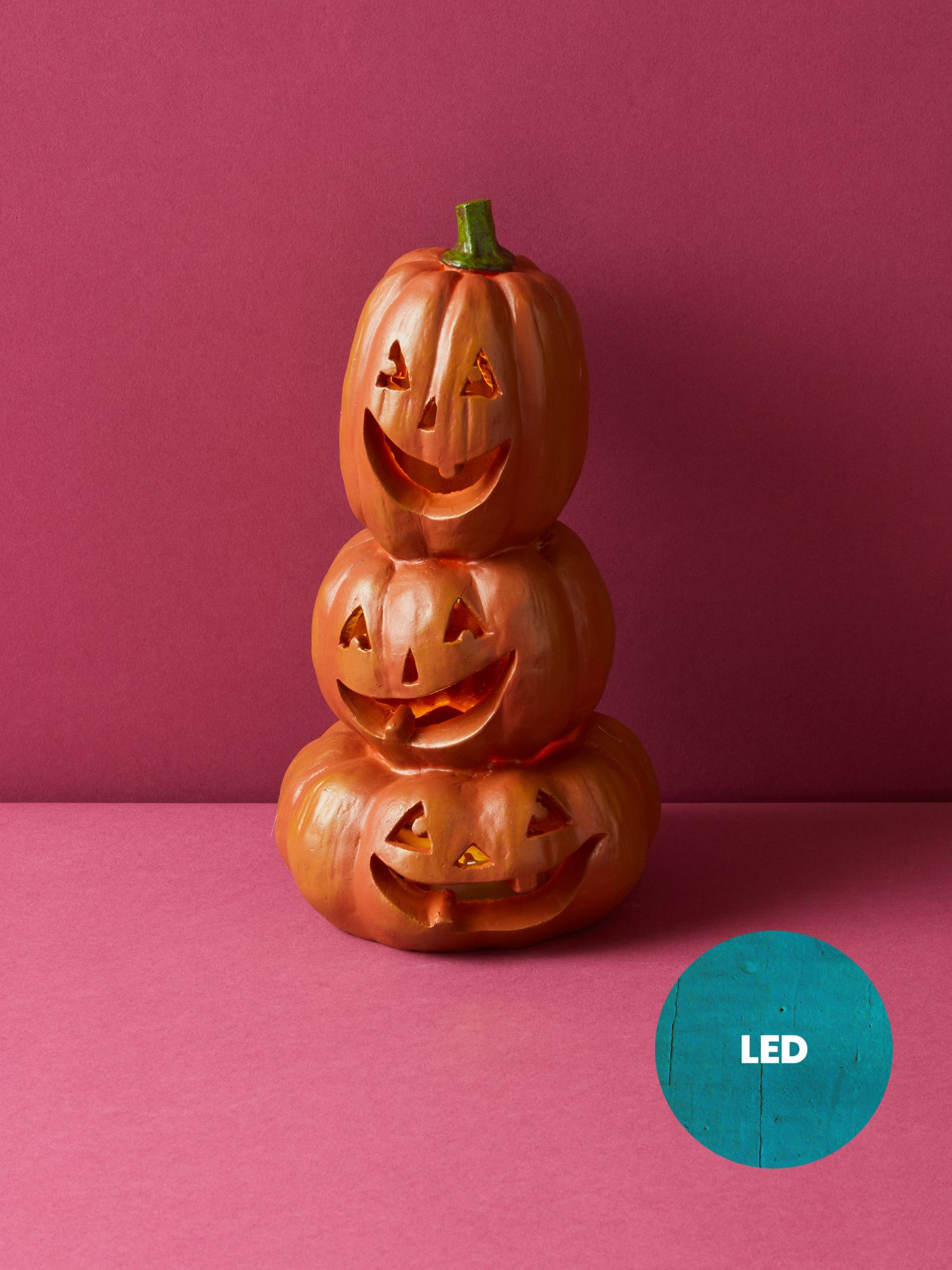 11.5in Led Light Up Jack O Lantern Stack | Seasonal Decor | HomeGoods | HomeGoods