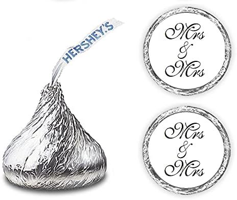 216 Mrs & Mrs Hershey Kiss Wedding Stickers, Chocolate Drops Labels Stickers For Weddings, Bridal Sh | Amazon (US)