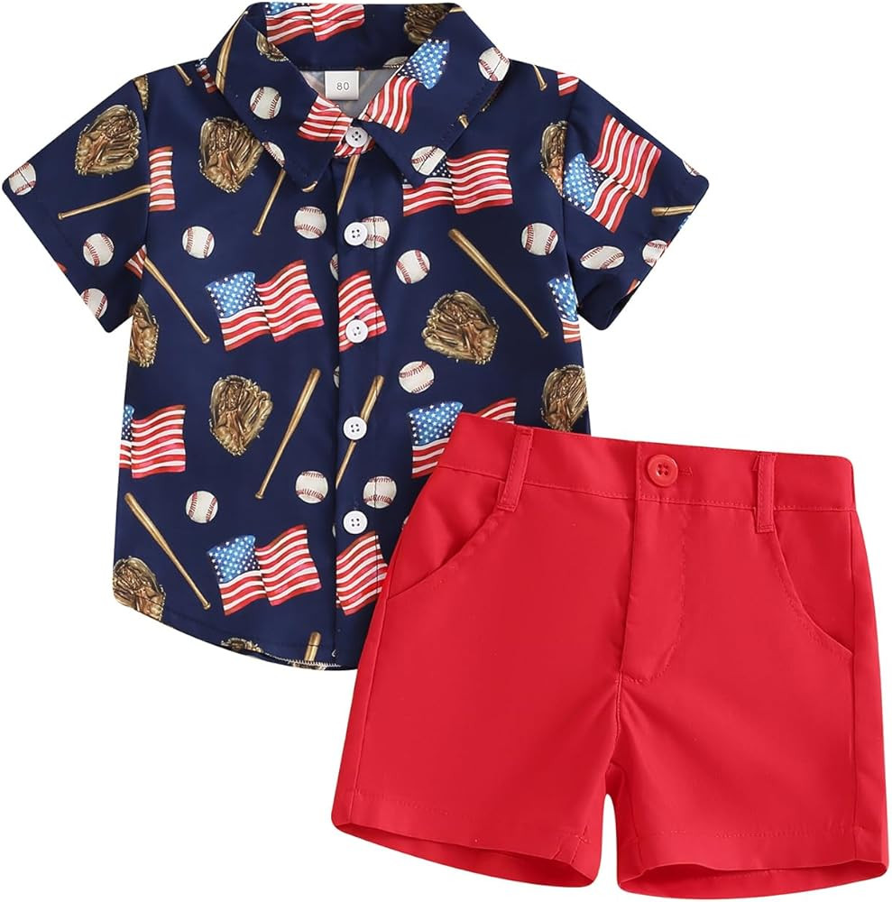 American Flag & Baseball White Navy Blue | Amazon (US)