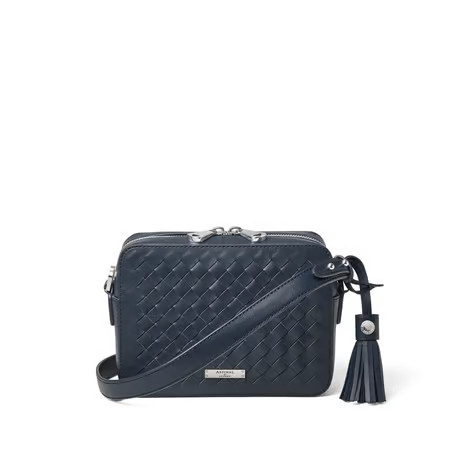 Camera Crossbody

        
            
            French Navy Woven Leather | Aspinal of London US