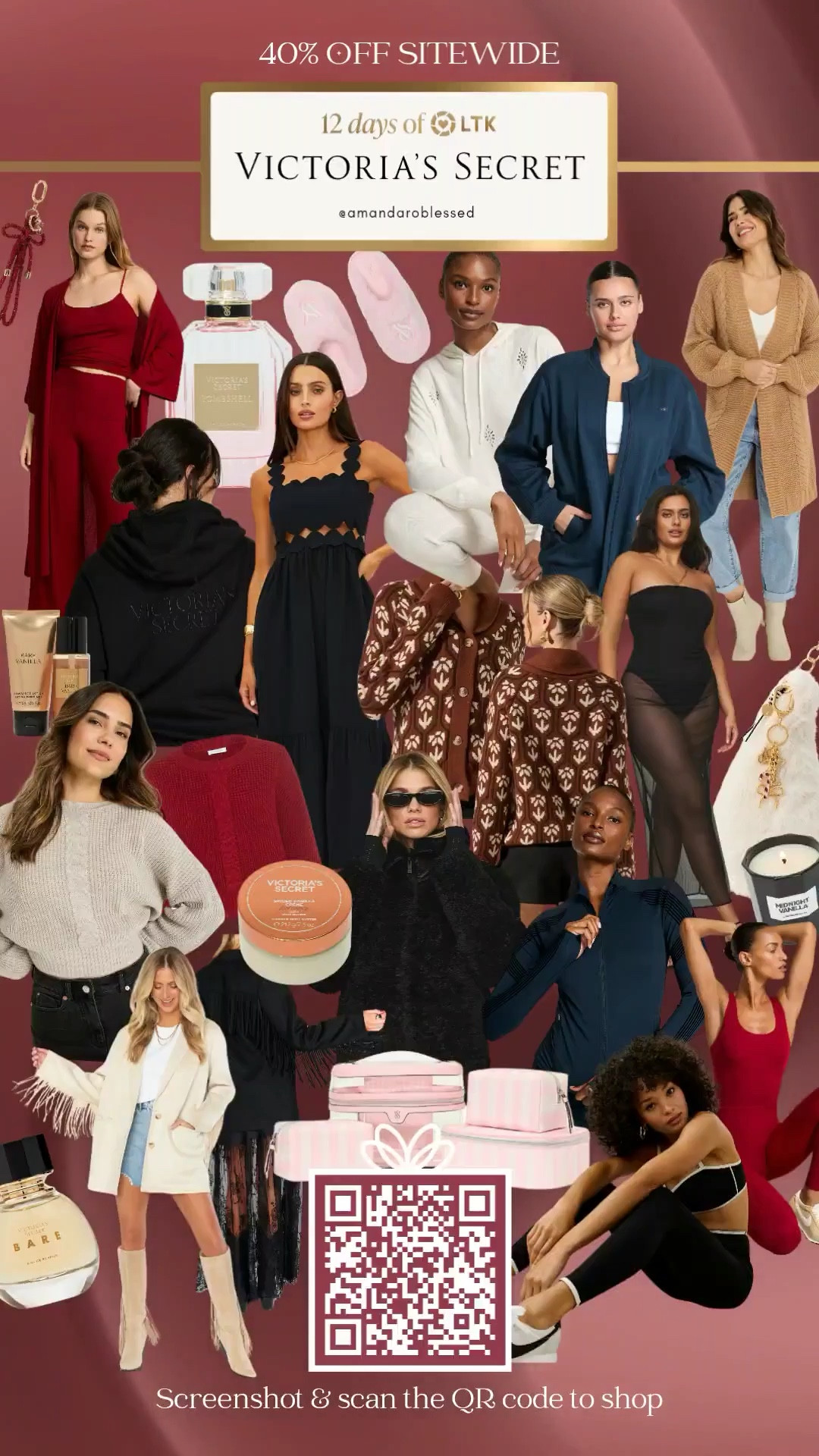 12 Days of LTK are here (12 days, 12 different sales, 12 ways to save 😍) - Today's sale is Victorias Secret 40% off SITEWIDE sale! I'm a little embarrassed.. BUT why did no one tell me VS has sooo many cute clothes 😍 Everything I linked are things I would use / wear.. & might buy a few 😉 Happy Shopping Friend, check back tomorrow for Day 2 of LTK deals ♡ Remember get a price drop notification if you heart a post/save a product 😉 

✨️ P.S. if you follow, like, share, save, or shop my post (either here or @amandaroblessed).. thank you sooo much, I appreciate you! As always thanks sooo much for being here & shopping with me 🥹

| Victorias Secret, victoria secret, victoria secret swim, victoria secret bikini, victoria secrets, victoria secret swimsuit, Victoria secret pajama, Victoria secret pajama set, victoria secret pajamas, christmas gift, christmas gifts, christmas gift guide, christmas gift ideas, gifts for her, gift guide, gifts for wife, gifts for girlfriend, christmas gifts for, christmas gifts 2025, gift ideas, christmas 2025, gift exchange, white elephant, christmas decor, fall, fall decor, cyber week, cyber Monday, christmas shopping, amazon winter, outfits for winter, outfits for the cold, cozy, comfy, fall outfits, fall style, fall decor 2025, fall dresses, fall date, fall 2025, fall amazon, amazon fall, amazon fall fashion, fall boots, fall wedding | 

#LTKCyberWeek #LTKParties #LTKStyleTip #LTKSwim #LTKPets #LTKShoeCrush #LTKFamily #LTKItBag #LTKHome #LTKU #LTKootd #LTKBump #LTKfitnessgoals #LTKfoodie #LTKFindsUnder50 #LTKKids #LTKHoliday #LTKGiftGuide #LTKmorningroutine #LTKgrwm #LTKMens #LTKWorkwear #LTKMidsize #LTKmomlife #LTKselfcare #LTKPlusSize #LTKSaleAlert #LTKTall #LTKBeauty #LTKTravel #LTKFindsUnder100 #LTKBaby #LTKActive #LTKvlog #LTKOver40 #LTKSeasonal #LTKdayinmylife #LTKstorytime #LTKWedding #LTKPetite