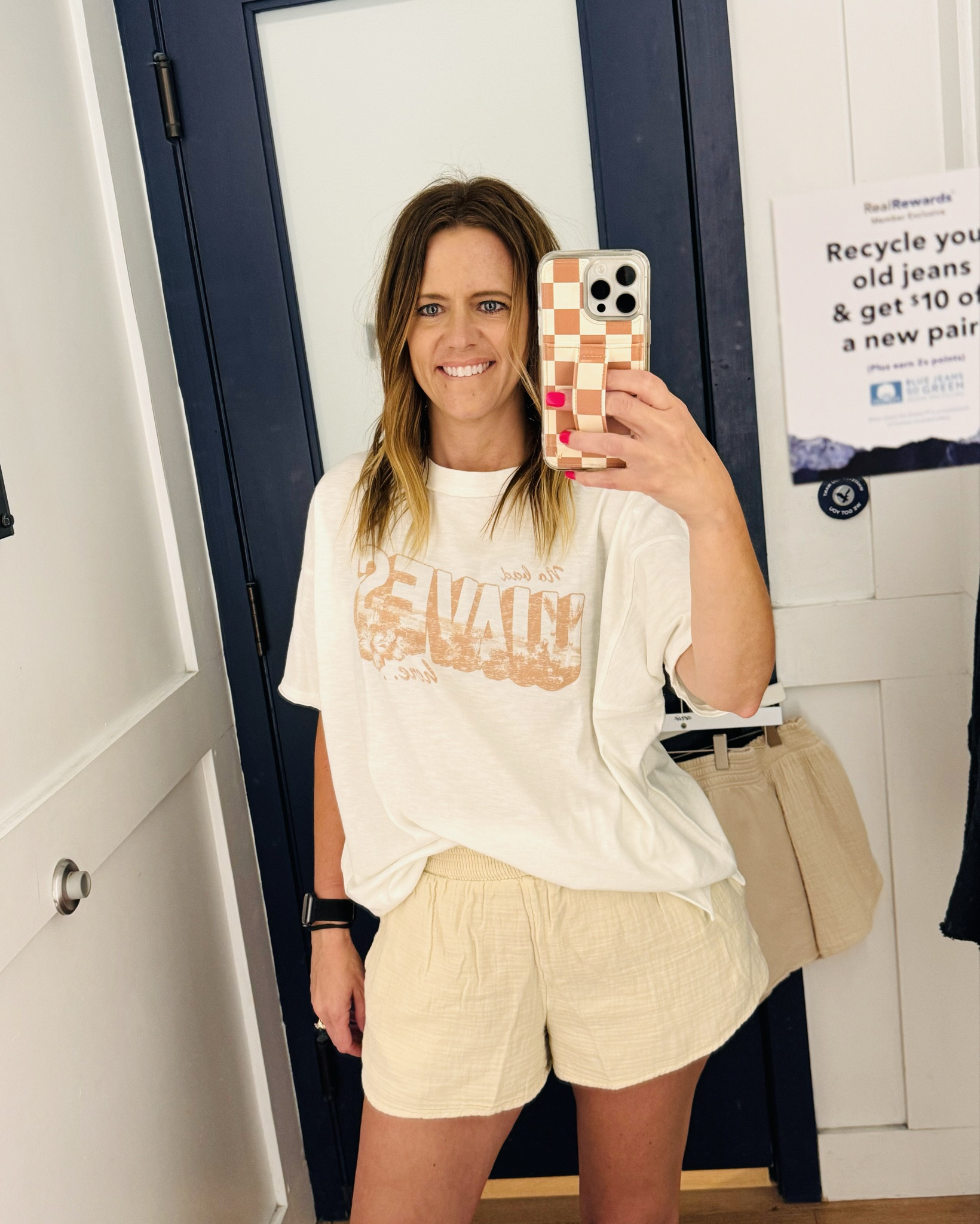 No bad waves here boyfriend tee at American Eagle and AE super cute and comfy khaki shorts! Could be comfy outfit out or a beach day cover up….

#LTKFindsUnder100 #LTKStyleTip #LTKU
