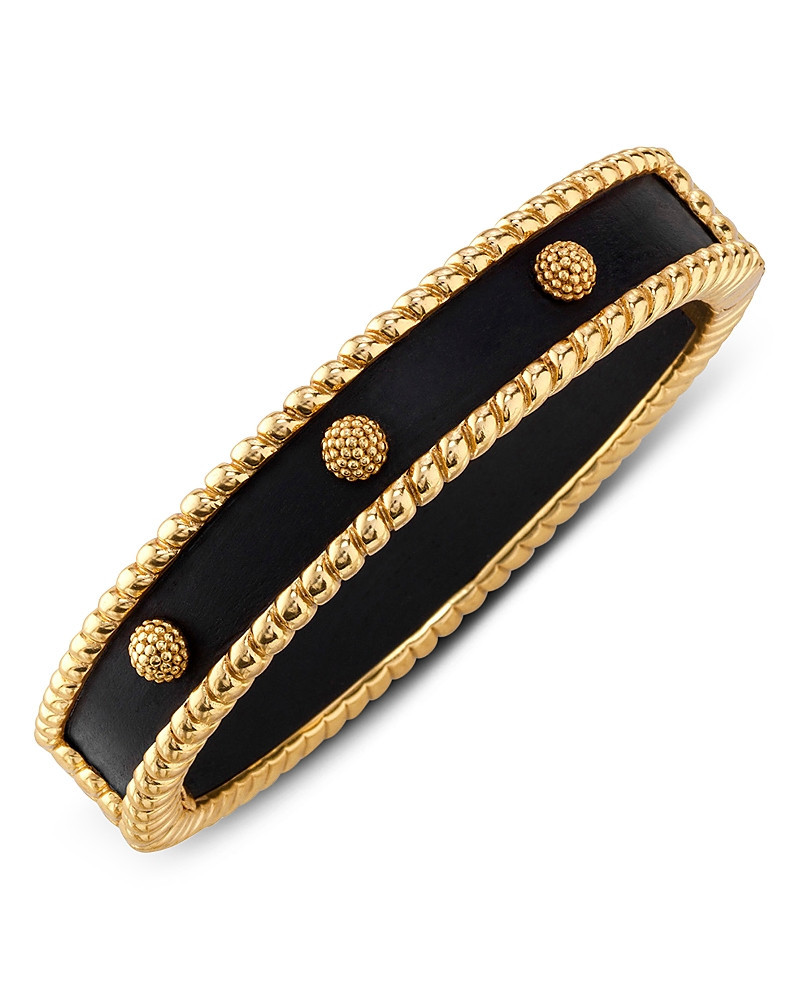 Capucine De Wulf Berry Ebony Beaded Edge Hinged Bangle Bracelet | Bloomingdale's (US)