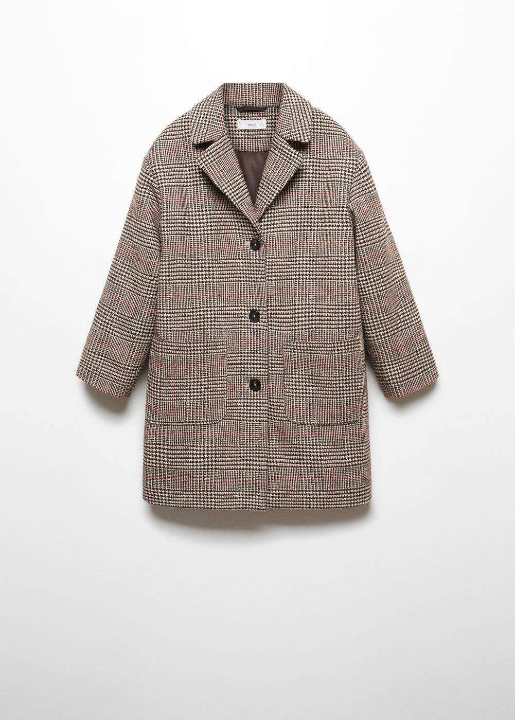 Checked overcoat -  Girls | Mango Kids United Kingdom | MANGO (UK)