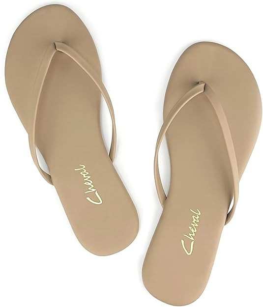 Flat Leather Flip Flops for Women, Comfortable Dressy Thong Sandals 2025 Summer Vacation Essentia... | Amazon (CA)