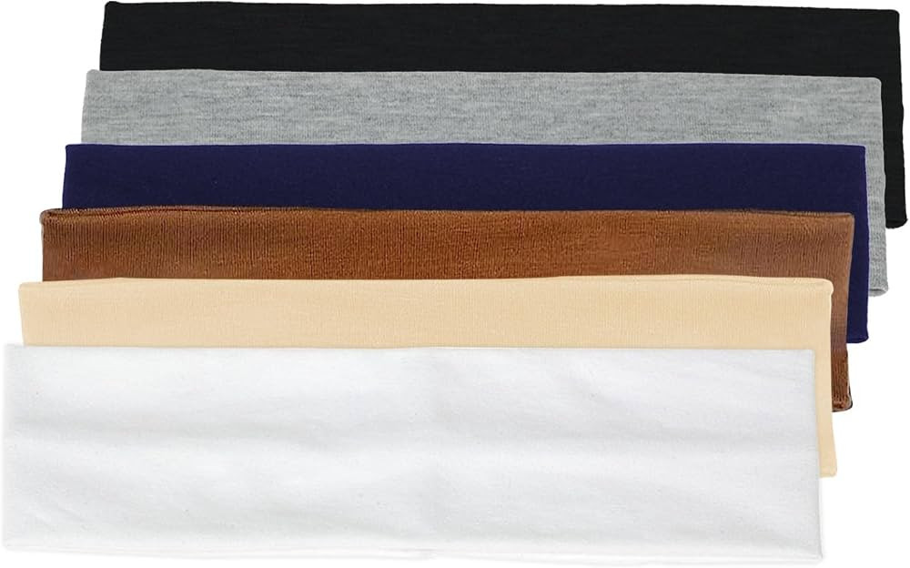Yiwafu Yoga Headbands for Women, Non Slip Elastic Sweat Hairbands, Solid Color Head Accessories H... | Amazon (US)