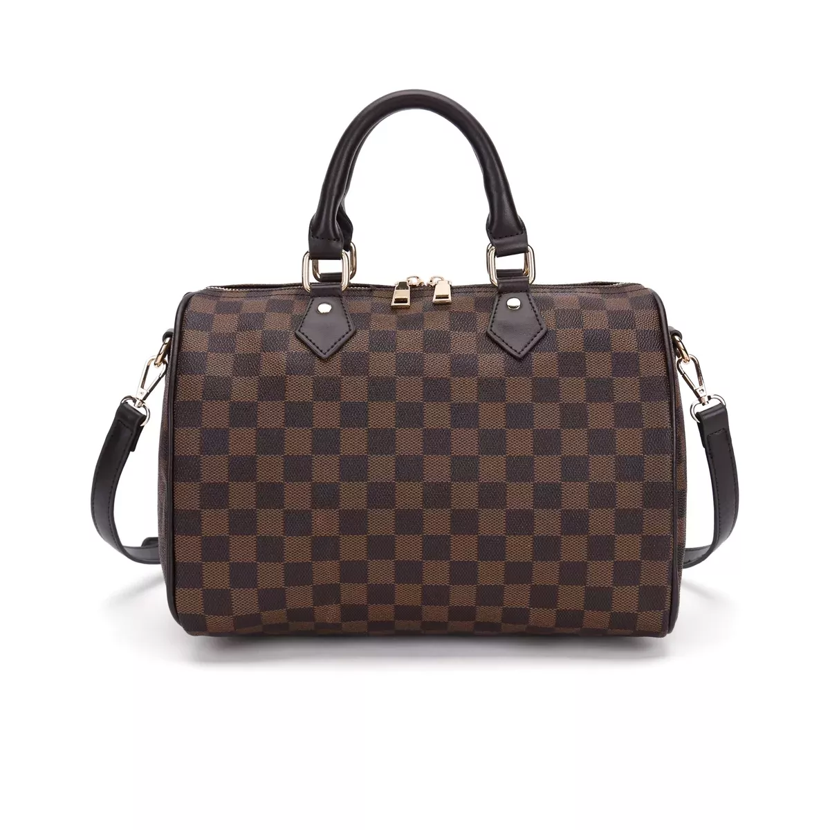 Twenty Four Women's Checkered Leather Handbag