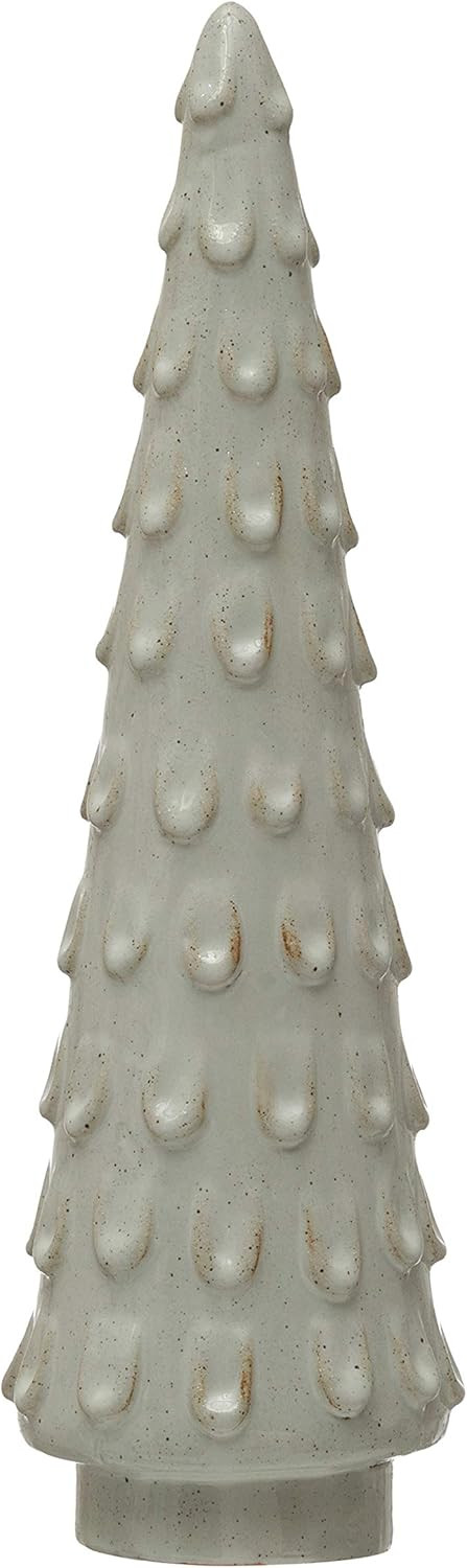 Creative Co-Op 3" Round x 10-3/4"H Stoneware Tree, Reactive Glaze, White (Each One Will Vary) Fig... | Amazon (US)