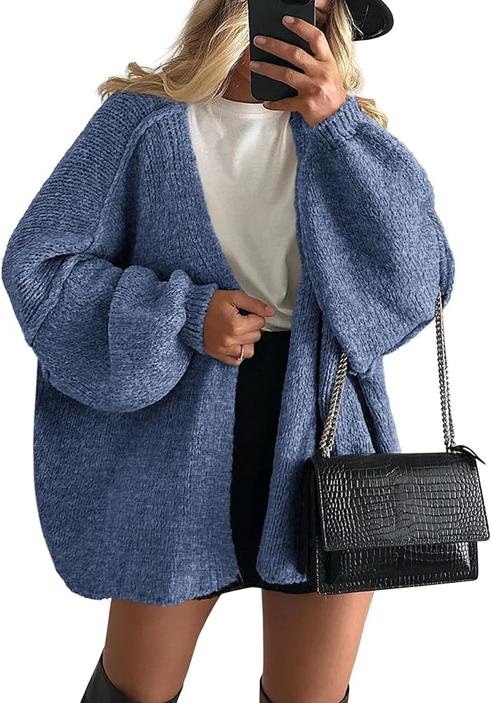 PRETTYGARDEN Womens Open Front Oversized Cardigan Sweaters | Amazon (US)