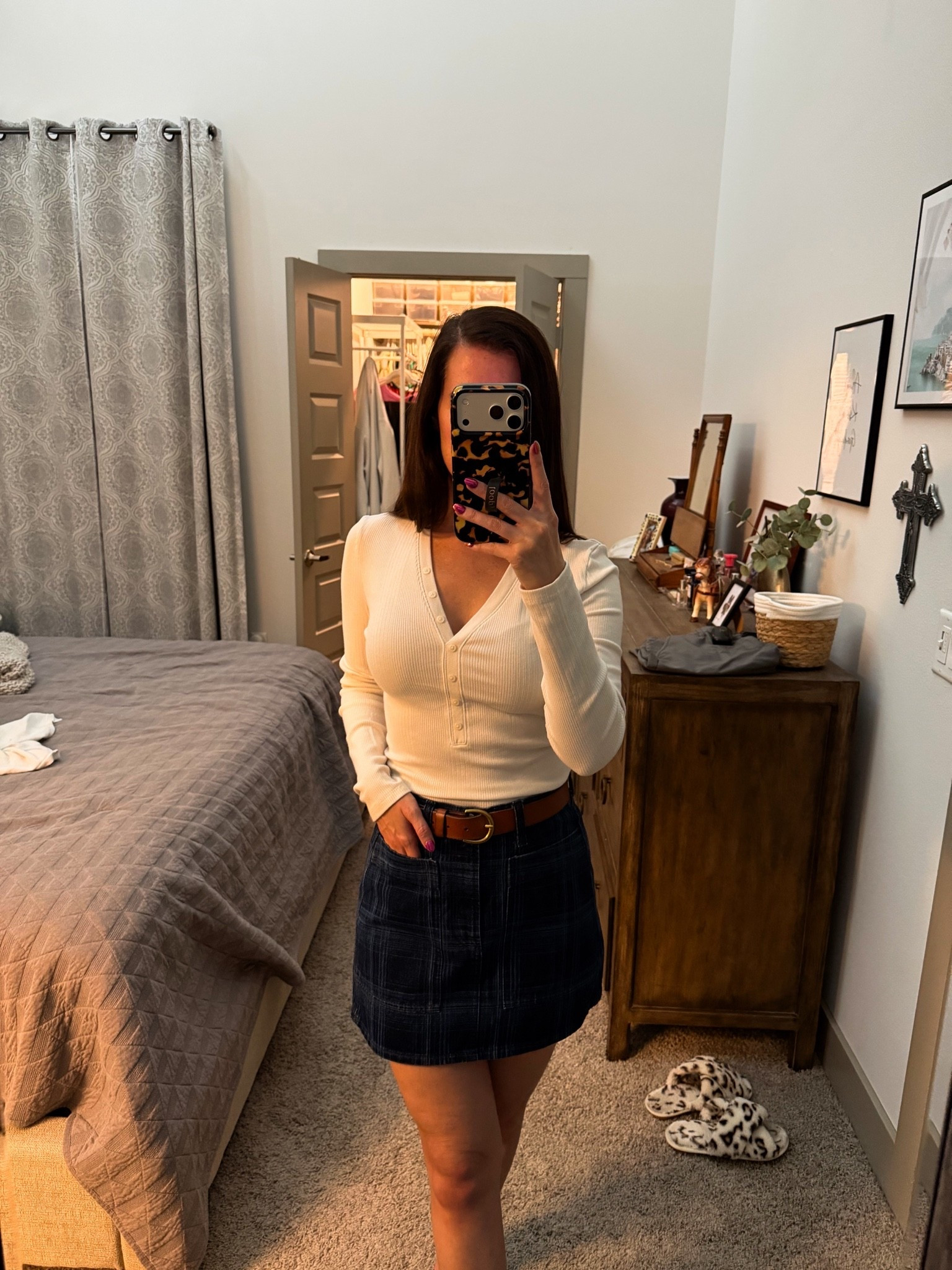 Fall ootd // Henley top // denim skirt // universal thread // target // under $50 // long sleeve top // white top // casual outfit

#LTKootd #LTKSeasonal #LTKSaleAlert