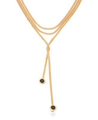 Ettika Gold Plated Forever Tied Necklace - Clear and gold | Macy's