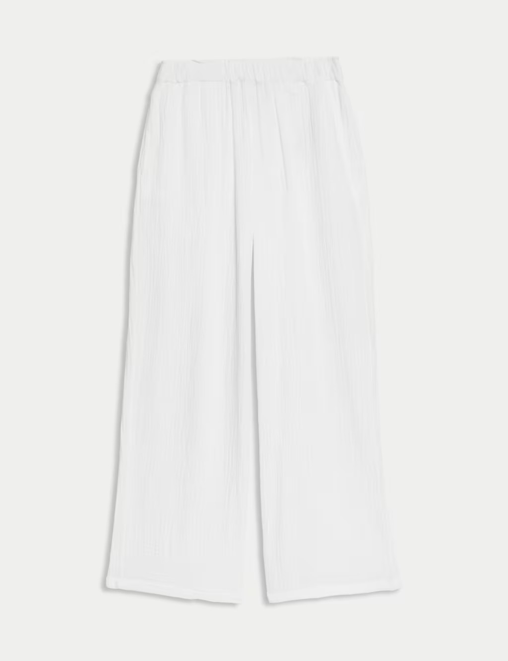 Pure Cotton Wide Leg Trousers | Marks & Spencer (UK)