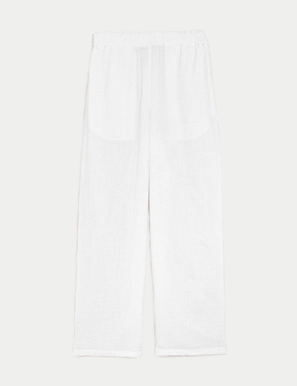 Pure Cotton Wide Leg Trousers | Marks & Spencer (UK)