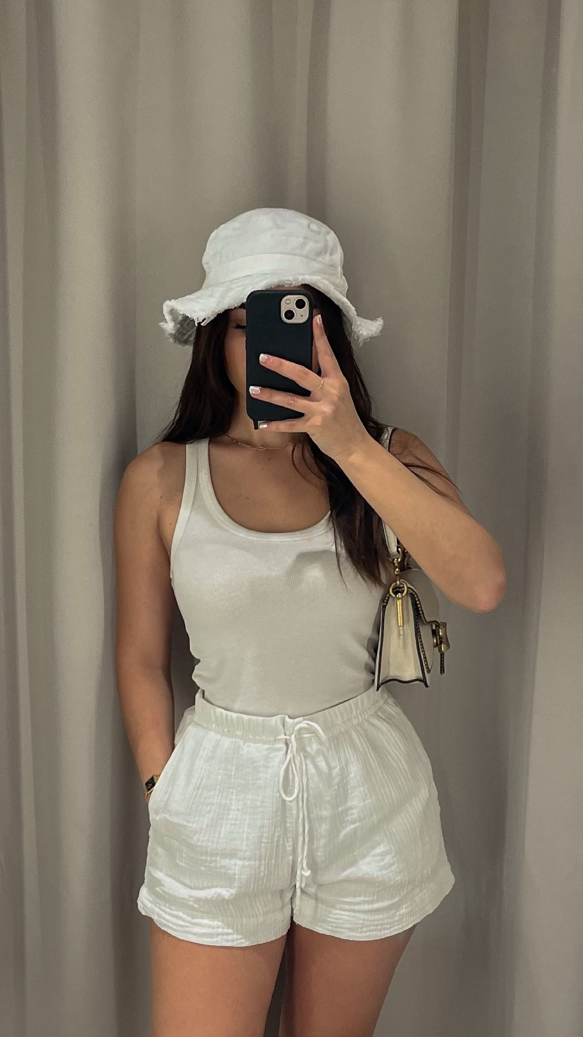 casual beach summer outfit ☀️🤍

Leave a 🖤 to favorite this post and come back later to shop. 

white summer, linen shorts, ribbed tank top, bucket hat, coach tabby shoulder bag, Marbella holiday outfit, outfit inspiration. 

#LTKSeasonal #LTKeurope #LTKstyletip