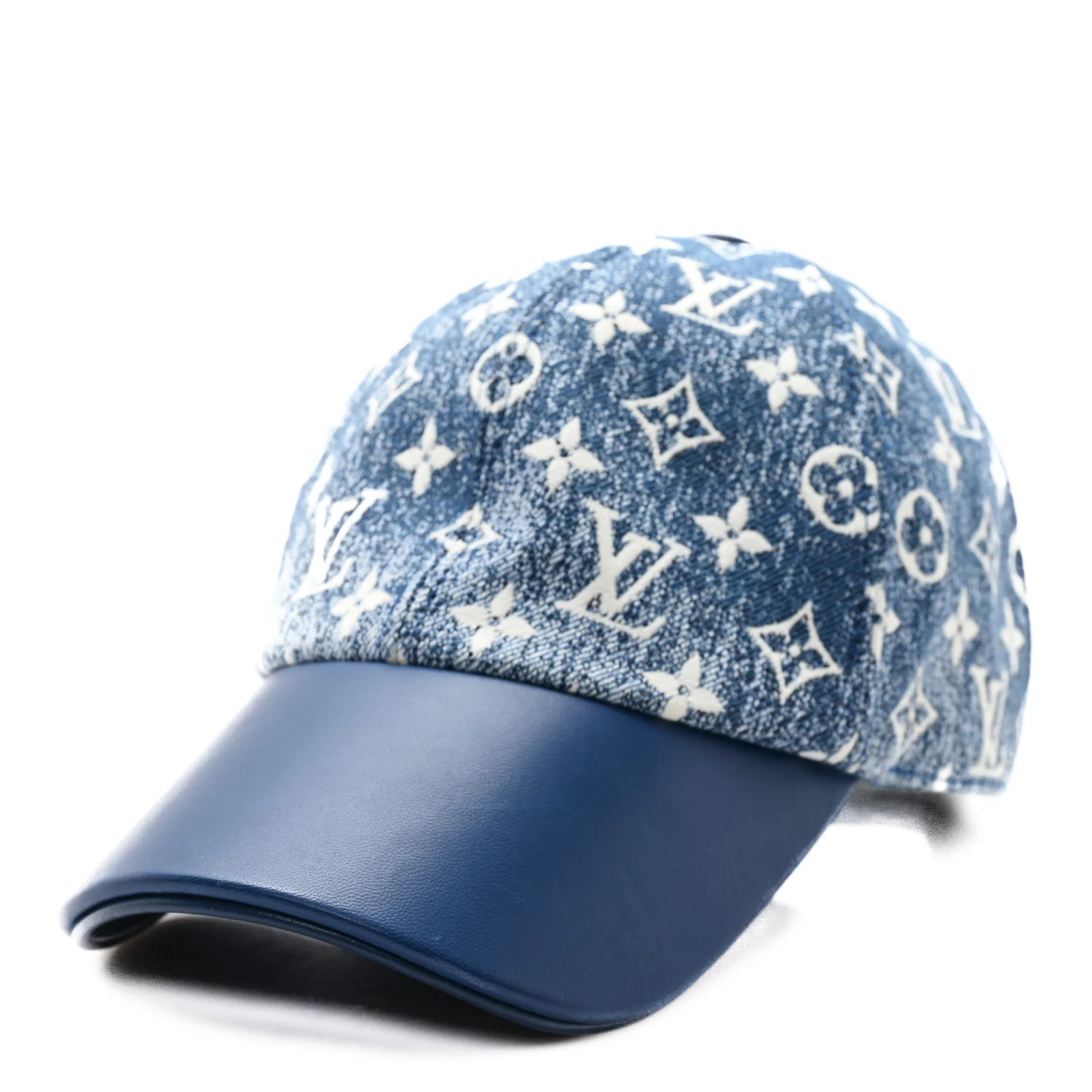 Monogram Denim Jacquard Cap L Blue | FASHIONPHILE (US)