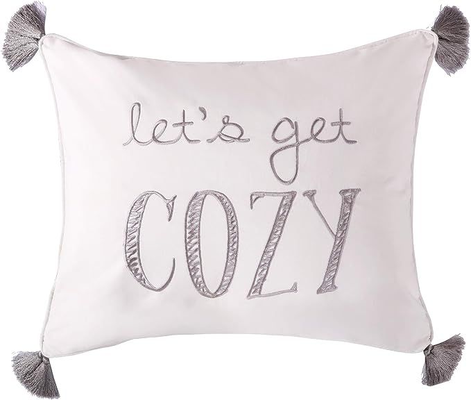 Levtex Home - Camden -Decorative Pillow (14X16in.) - Lets Get Cozy - Grey and Cream | Amazon (US)