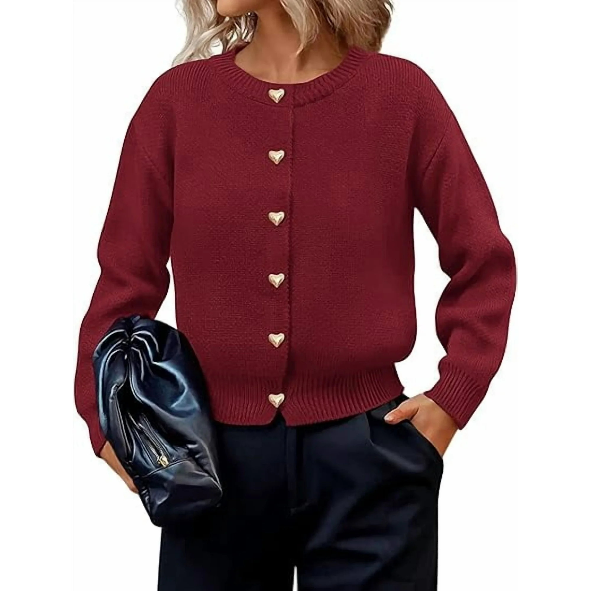 PRETTYGARDEN Cardigan Sweaters for Women Long Sleeve Open Front Button Down Trendy Fall Fashion K... | Walmart (US)
