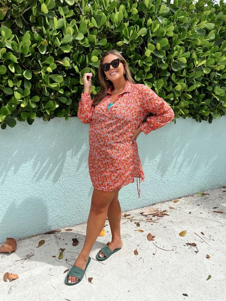 Enjoying this sunshine ☀️ cover-up and swim are non-maternity. Great summer and vacation outfits! Cover-up wearing size XXL, swimsuit wearing size 18

#LTKcurves #LTKswim #LTKbump