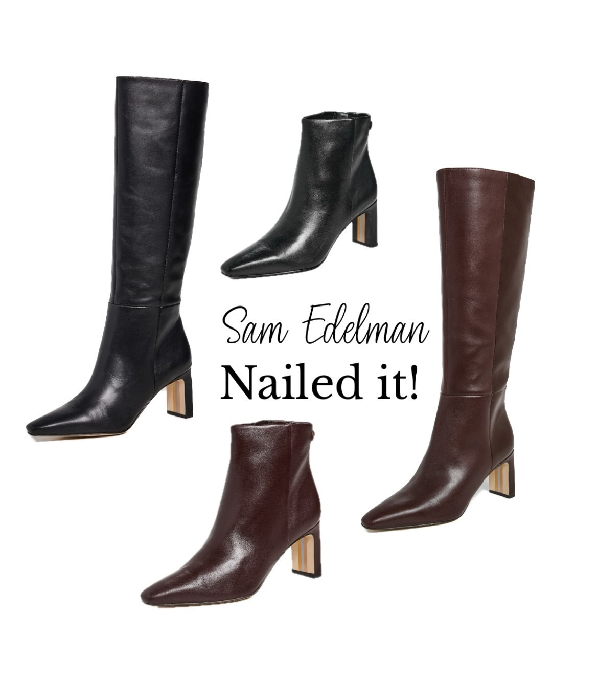 Sam Edelman boots ! Knee high boots and booties! 

#LTKSeasonal #LTKShoeCrush #LTKOver40