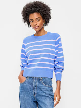 SoSoft Lite Cropped Crew-Neck Sweater | Old Navy (US)