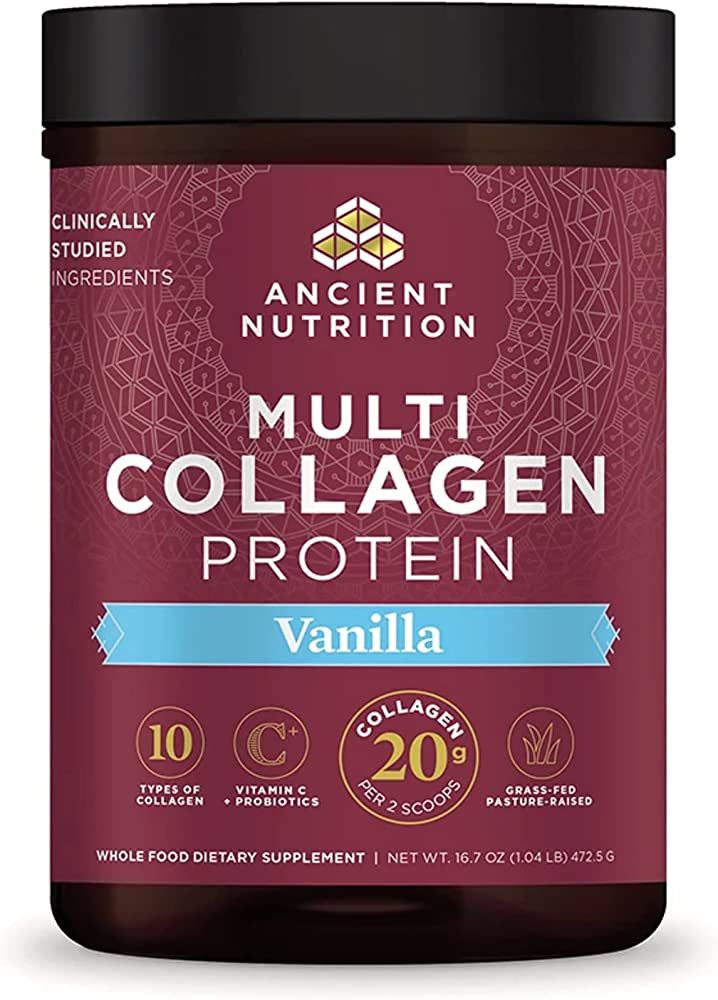 Amazon.com: Collagen Powder Protein by Ancient Nutrition, Multi Collagen Vanilla Protein Powder, ... | Amazon (US)